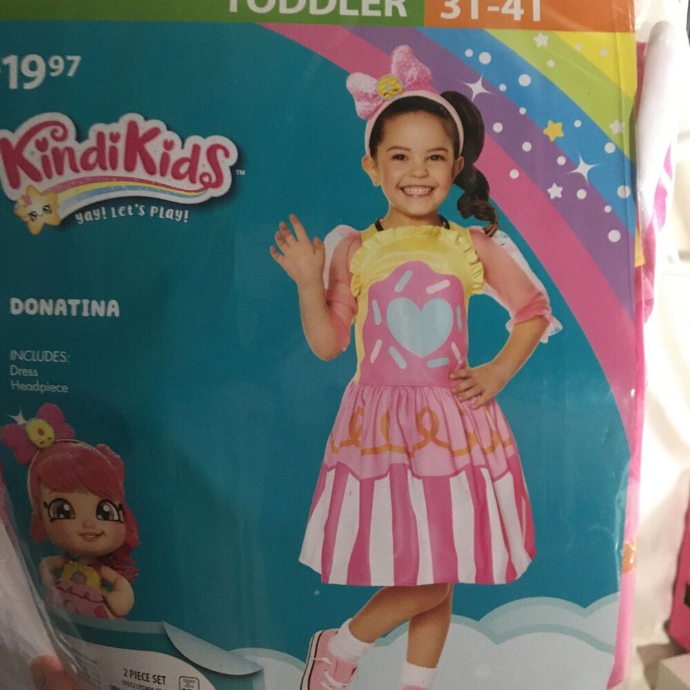 Kindi kids Donatina costume size 3T-4T. White And Pink